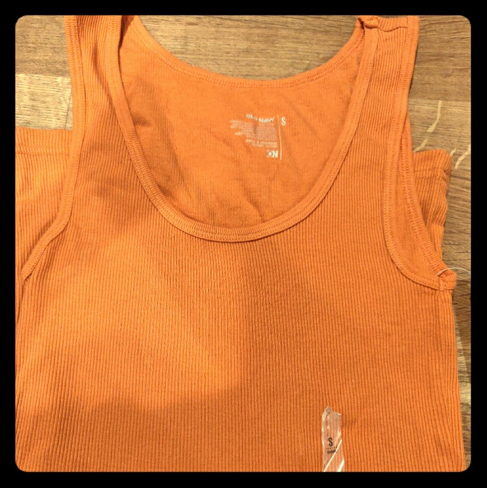 New - Orange Cotton Tank Top